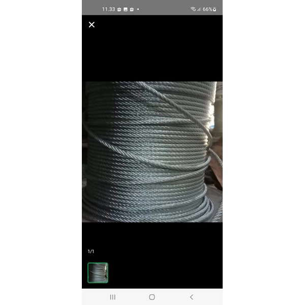 Wire rope sling 5mm 6x19iwrc Rrt